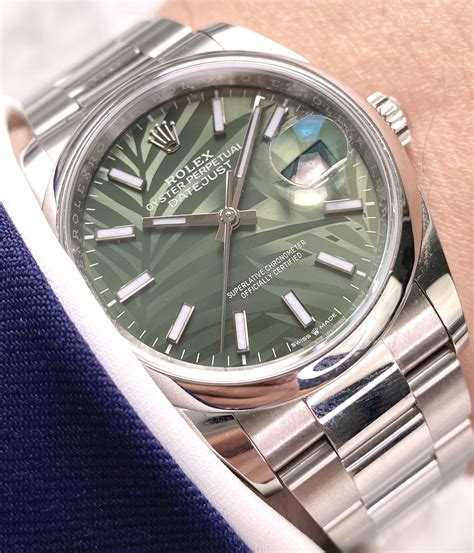 Rolex datejust green dial 36mm